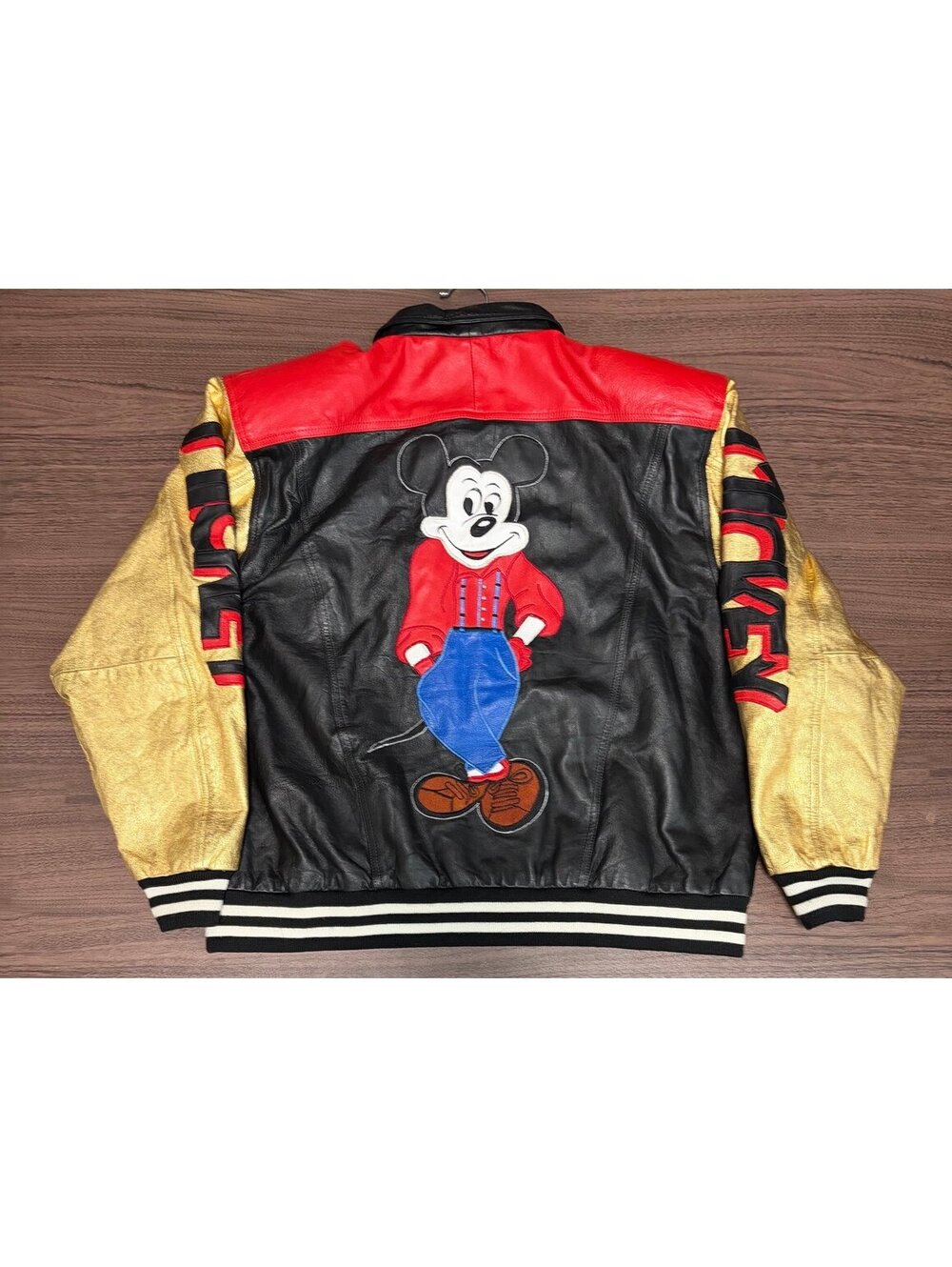 Vintage Leather Disney Mickey Mouse full Zip Jacket - Mens XXL with measurements